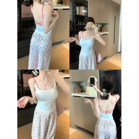 FA39268# 无袖吊带背心女夏季外穿内搭带胸垫穿搭美背一体上衣  服裝批發女裝批發服飾貨源