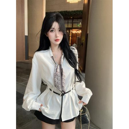 FA39439# 新款高级洋气绑带收腰丝巾衬衫女配腰带 服裝批發女裝批發服飾貨源