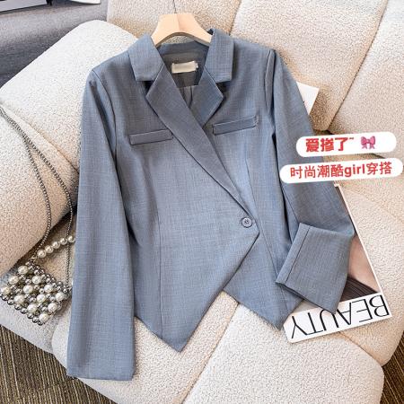 FA39456# 小香风小外套秋季新款翻领小西服 服裝批發女裝批發服飾貨源