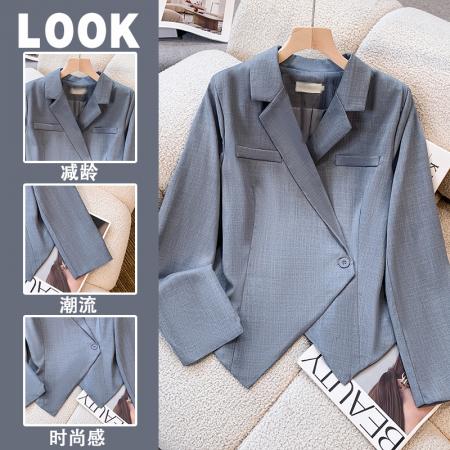 FA39456# 小香风小外套秋季新款翻领小西服 服裝批發女裝批發服飾貨源