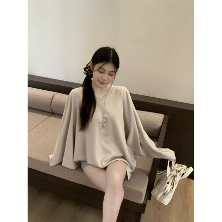 FA39531# 真蝙蝠袖卫衣早秋慵懒风卫衣高能感宽松休闲蝙蝠袖卫衣 服裝批發女裝批發服飾貨源