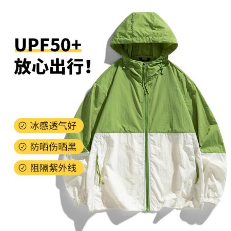FA39627# 潮牌拼色情侣防晒衣防紫外线U 服装批发男装批发男士服饰批发