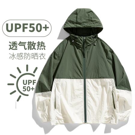 FA39627# 潮牌拼色情侣防晒衣防紫外线U 服装批发男装批发男士服饰批发