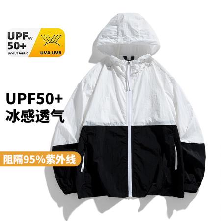 FA39627# 潮牌拼色情侣防晒衣防紫外线U 服装批发男装批发男士服饰批发