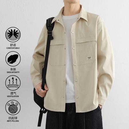 FA39676# 夹克男工装衬衫男长袖春秋季新款宽松潮牌休闲衬衣外套 服装批发男装批发男士服饰批发