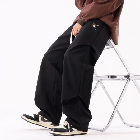 FA39693# 中性裤子男款休闲裤男秋新款冲锋裤男潮牌宽松直筒垂感美式高级感休闲运动裤男女款 服装批发男装批发男士服饰批发