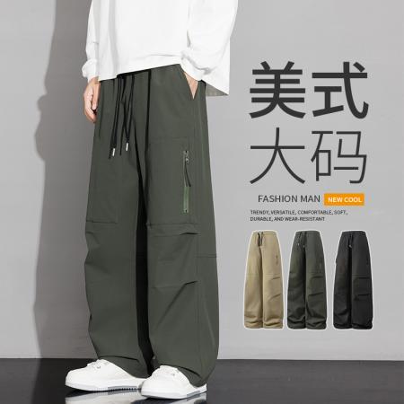 FA39700# 新款美式防水伞兵冲锋工装裤男春秋夏季新款宽松大码直筒男生休闲裤 服装批发男装批发男士服饰批发