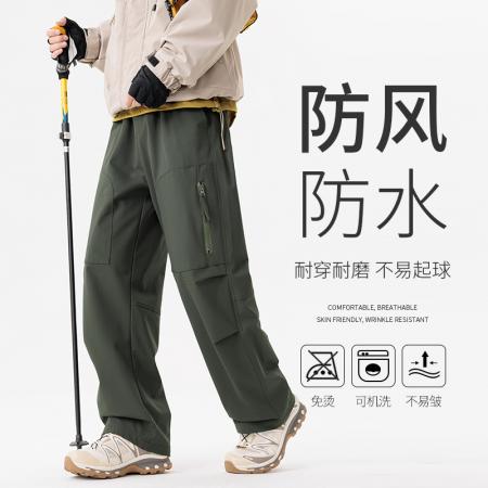 FA39703# 新款男士秋季新款休闲裤子卡其色高级感多口袋工装裤 服装批发男装批发男士服饰批发
