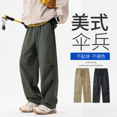 FA39703# 新款男士秋季新款休闲裤子卡其色高级感多口袋工装裤 服装批发男装批发男士服饰批发