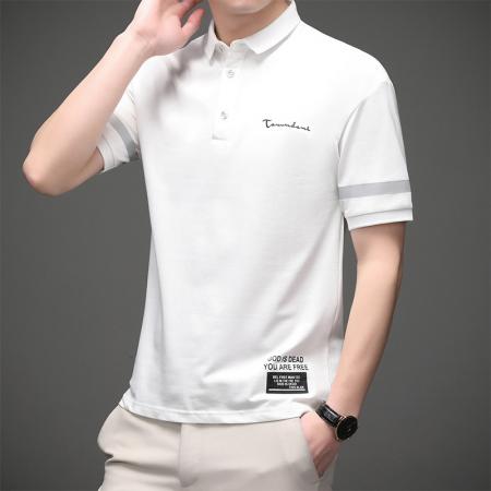 男士短袖T恤衬衫领男夏季 服装...