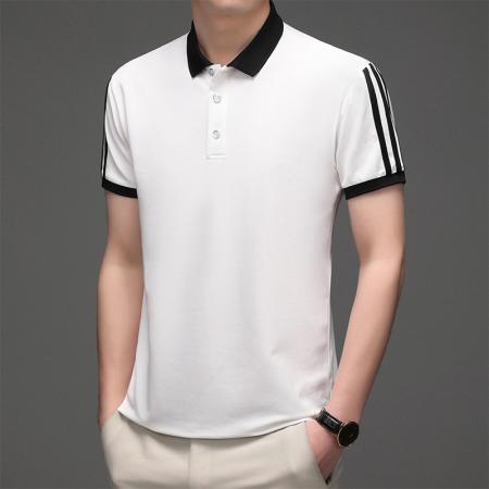 男士短袖T恤衬衫领男夏季 服装...