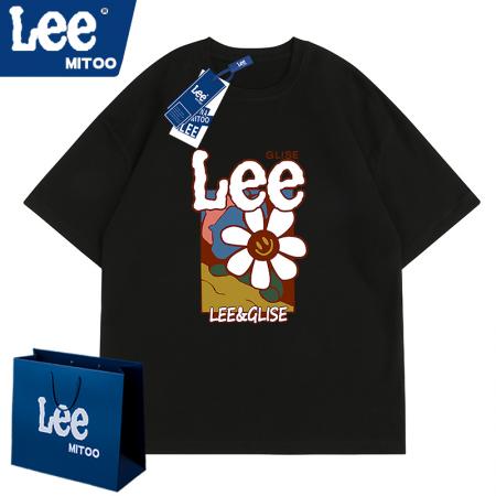 FA39723# LEE向日葵创意印花短袖T恤男女同款夏季设计感小众打底T恤 服装批发男装批发男士服饰批发