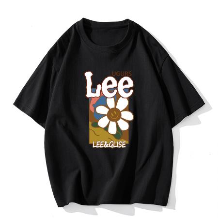FA39723# LEE向日葵创意印花短袖T恤男女同款夏季设计感小众打底T恤 服装批发男装批发男士服饰批发
