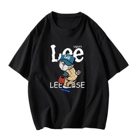 FA39724# LEE滑板小熊创意印花短袖T恤男女同款夏季设计感小众打底T恤 服装批发男装批发男士服饰批发