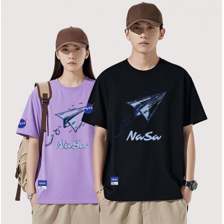FA39725# 夏季纯棉短袖T恤男女同款纯色宽松情侣款上衣短袖男新款潮牌短袖t恤男士宽松美式 服装批发男装批发男士服饰批发