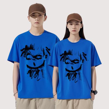 FA39727# 新款潮牌哪吒短袖t恤男女宽松美式纯棉短袖男青少年宽松半袖纯棉上衣男 服装批发男装批发男士服饰批发