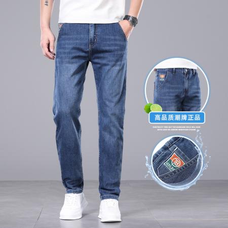 FA39747# 夏季新图靓仔超薄三色百搭弹力修身直筒牛仔裤 服装批发男装批发男士服饰批发