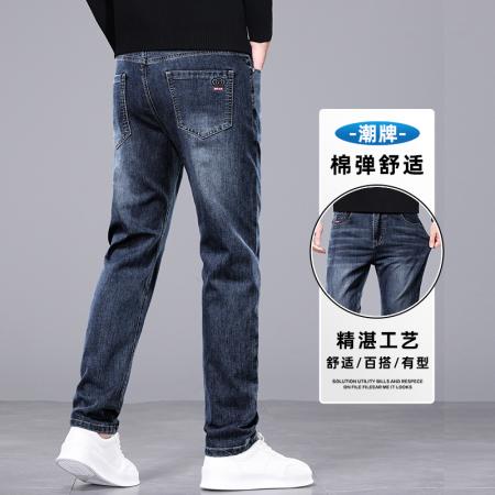 FA39749# 弹力牛仔裤男士春秋款百搭直筒修身商务休闲男裤子男款长裤秋季新款 服装批发男装批发男士服饰批发