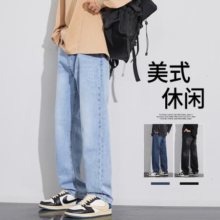 FA39761# 裤子男数据款直筒大码牛仔裤男士牛仔裤男长裤休闲裤男新潮宽松 服装批发男装批发男士服饰批发