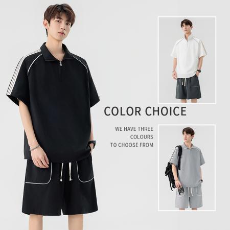 FA39774# 短袖男POLO衫男新款夏季男士T恤短袖男POLO衫翻领条纹半袖休闲潮流 服装批发男装批发男士服饰批发