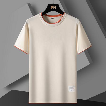 FA39777# 吸汗透气纯棉短袖男士潮牌宽松T恤男运动休闲上衣男装半袖2024新款柔软舒适打底衫宽松潮ins男装  服装批发男装批发男士服饰批发