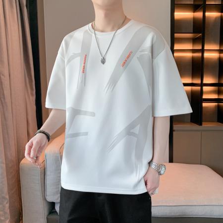 FA39779# 夏季新款大码印花圆领休闲短袖T恤 服装批发男装批发男士服饰批发