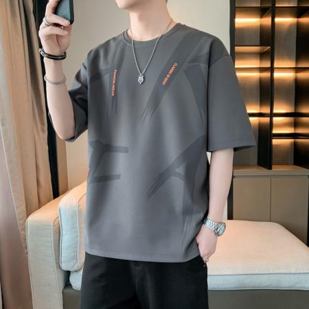 FA39779# 夏季新款大码印花圆领休闲短袖T恤 服装批发男装批发男士服饰批发