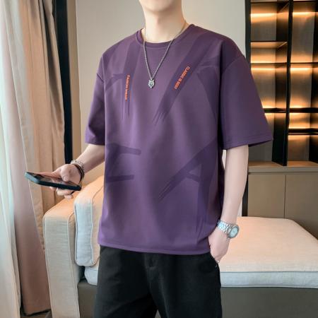 FA39779# 夏季新款大码印花圆领休闲短袖T恤 服装批发男装批发男士服饰批发