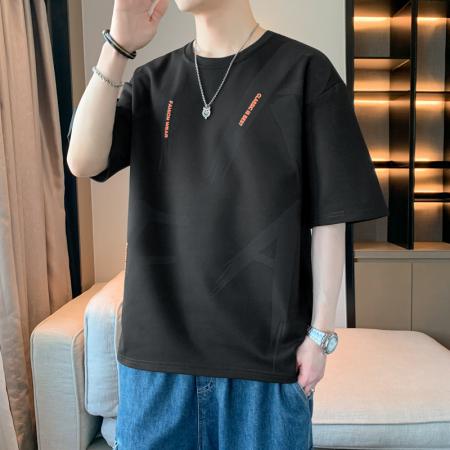 FA39779# 夏季新款大码印花圆领休闲短袖T恤 服装批发男装批发男士服饰批发