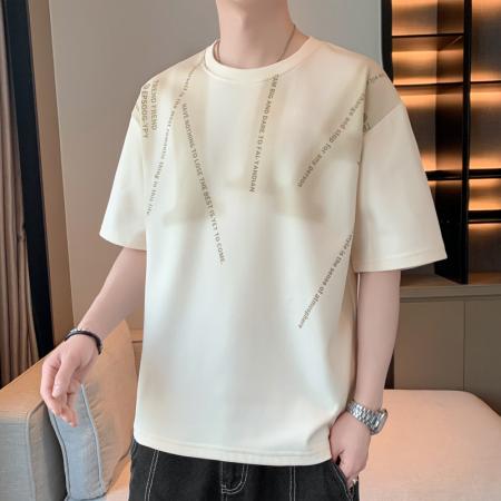 FA39788# 夏季新款大码圆领潮流ins时尚休闲百搭印花T恤 服装批发男装批发男士服饰批发