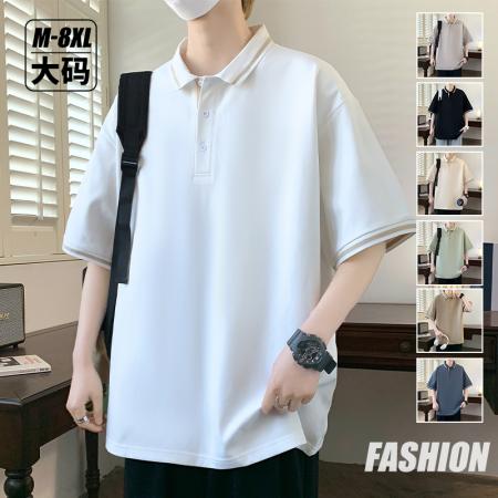 FA39789# 25夏季男士大码公版可二开翻领时尚休闲运动百搭POLO衫 服装批发男装批发男士服饰批发