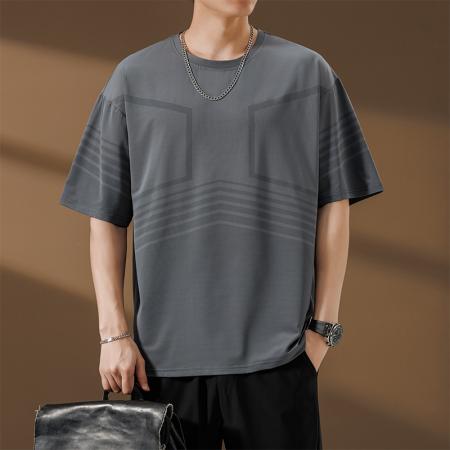 FA39803# 夏季大码7A抗菌冰丝超薄凉感透气圆领短袖 服装批发男装批发男士服饰批发