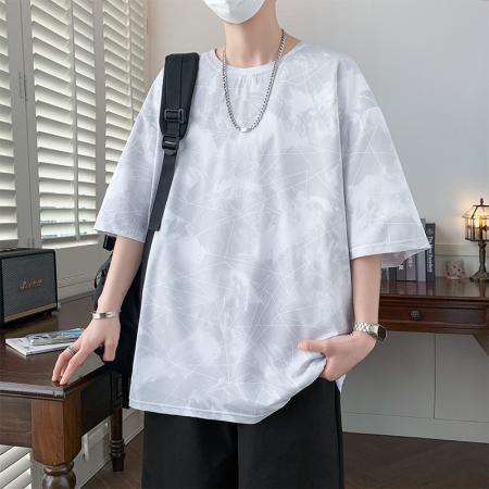 FA39804# 夏季大码冰丝超薄凉感透气圆领短袖 服装批发男装批发男士服饰批发