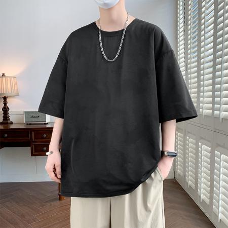 FA39804# 夏季大码冰丝超薄凉感透气圆领短袖 服装批发男装批发男士服饰批发