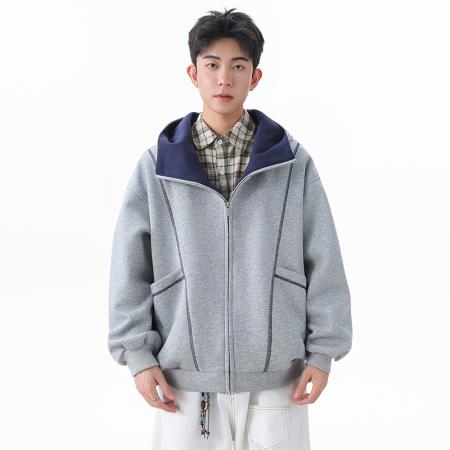 FA39811# 优续开衫卫衣情侣春秋季潮牌连帽宽松衣服休闲外套 服装批发男装批发男士服饰批发