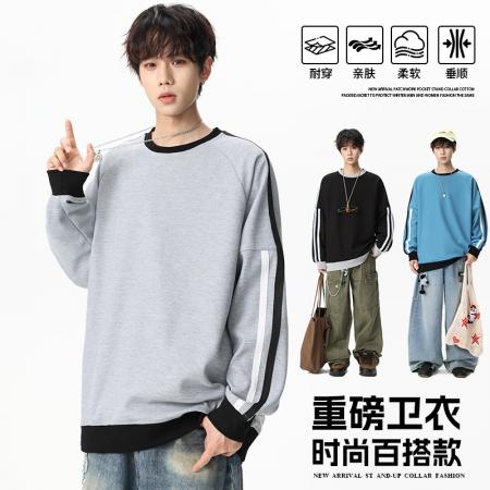 FA39828# 男士圆领卫衣秋季新款男装青少年时尚休闲潮流 服装批发男装批发男士服饰批发