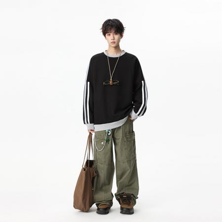 FA39828# 男士圆领卫衣秋季新款男装青少年时尚休闲潮流 服装批发男装批发男士服饰批发