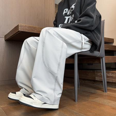 FA39831# 条纹裤子男士春夏季薄款新款宽松直筒阔腿休闲运动长裤 服装批发男装批发男士服饰批发