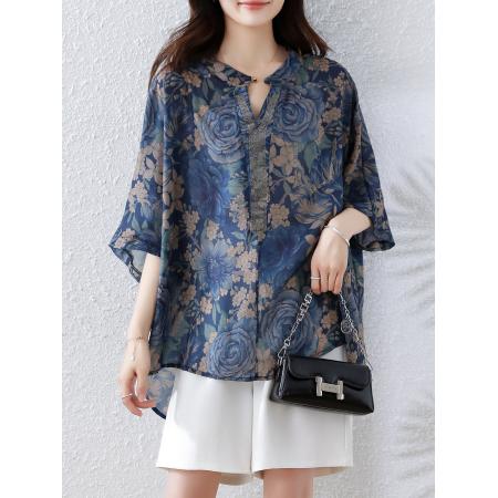 FA40077# 大码女装胖mm衬衫烫钻时尚减龄洋气宽松上衣小衫 服裝批發女裝批發服飾貨源