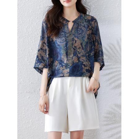 FA40077# 大码女装胖mm衬衫烫钻时尚减龄洋气宽松上衣小衫 服裝批發女裝批發服飾貨源