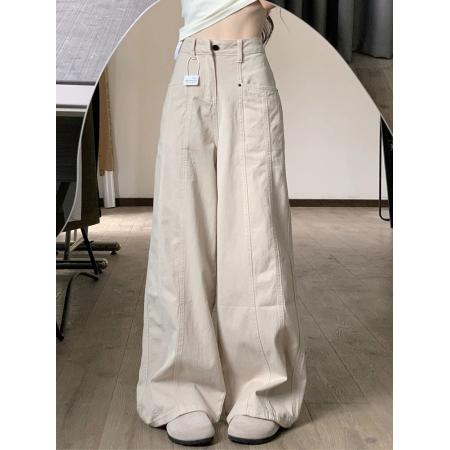 FA40139# 杏色工装牛仔...
