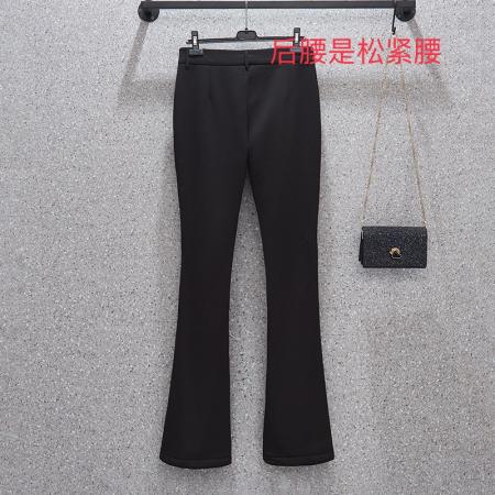 FA40175# 秋新款大码高腰百搭垂感显瘦时尚西裤休闲微喇裤  服裝批發女裝批發服飾貨源
