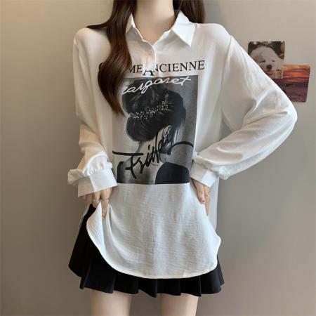 FA40181# 大码胖MM复古POLO领宽松显瘦T恤洋气百搭上衣  服裝批發女裝批發服飾貨源