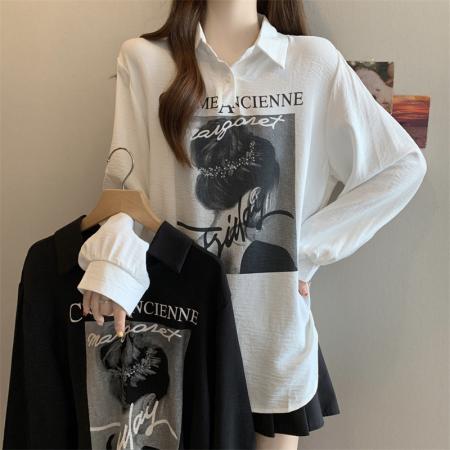 FA40181# 大码胖MM复古POLO领宽松显瘦T恤洋气百搭上衣  服裝批發女裝批發服飾貨源
