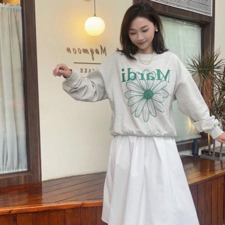 FA40418# 韩国东大门春秋季新款韩版圆领卫衣女慵懒风宽松休闲百搭套头上衣 服裝批發女裝批發服飾貨源