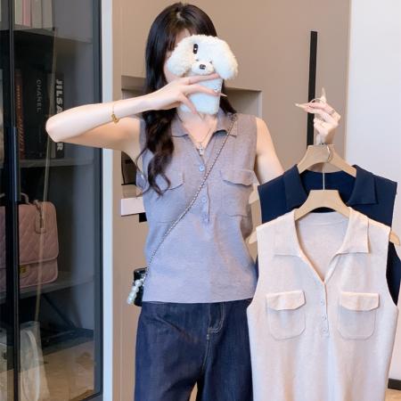 FA40432# 3色大货毛衣针织衫马甲 服裝批發女裝批發服飾貨源
