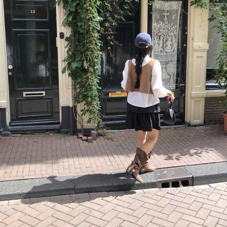 FA40436# 秋季新款甜美韩范木耳花边长袖衬衣衬衫 服裝批發女裝批發服飾貨源