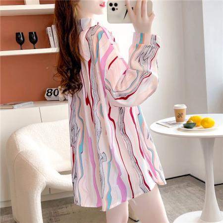FA40440# 韩版衬衫女夏季新款薄款开衫防晒外套潮 服裝批發女裝批發服飾貨源