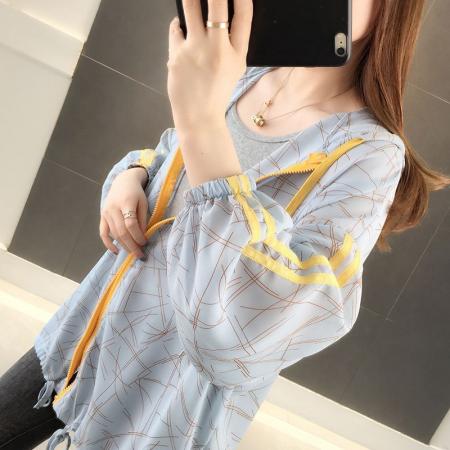 FA40442# 夏季新款设计感洋气薄款透气防晒外套潮 服裝批發女裝批發服飾貨源