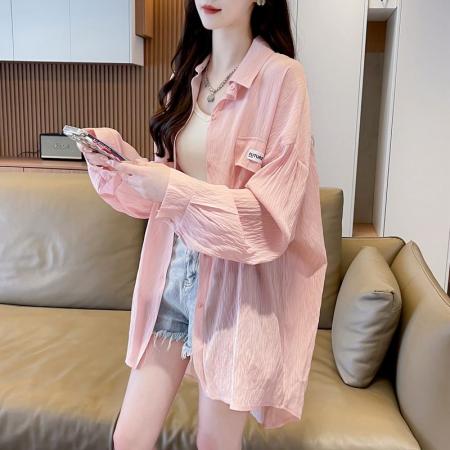 FA40445# 口袋防晒衣女衬衫大码胖mm上衣 服裝批發女裝批發服飾貨源